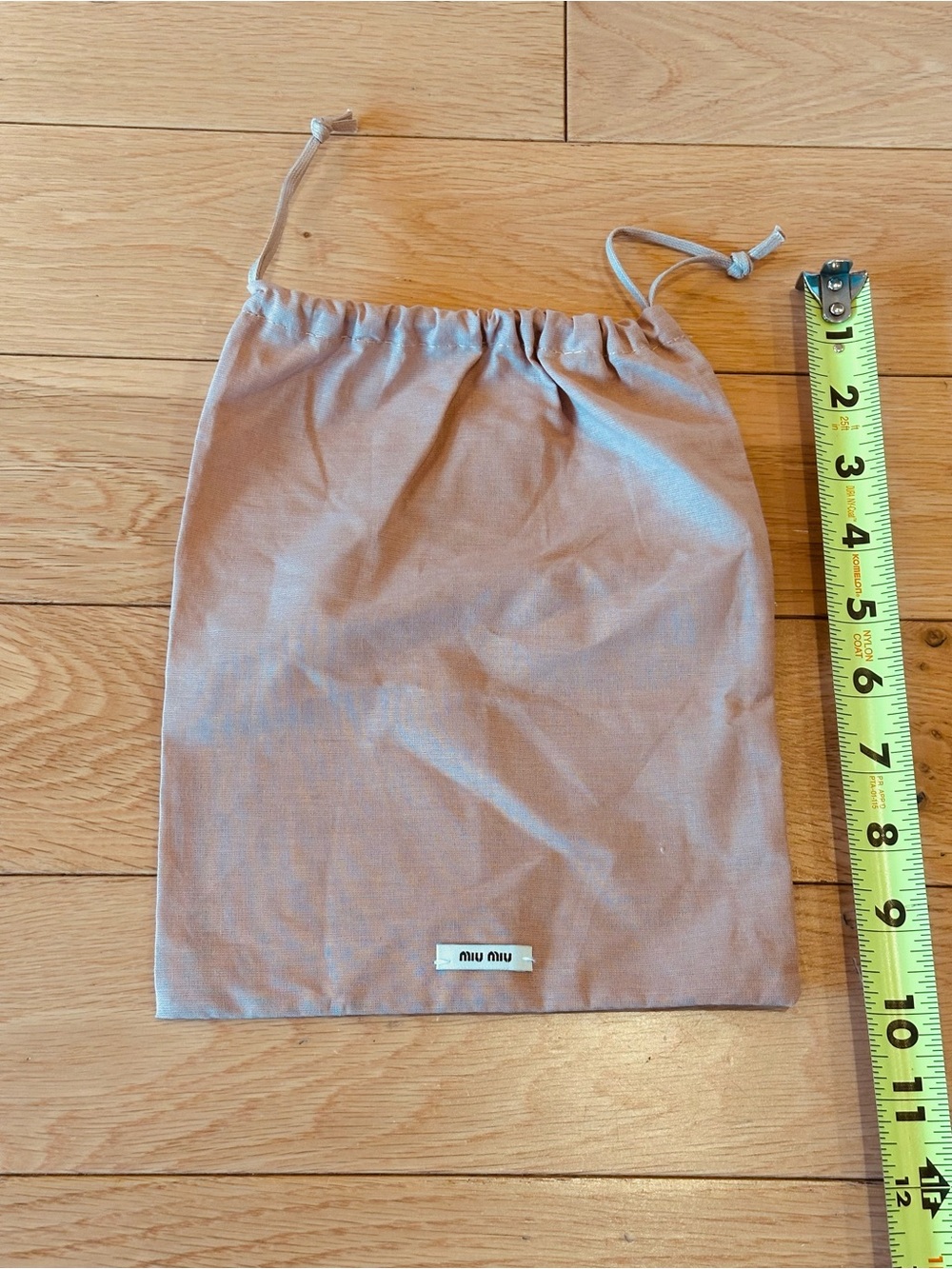 Miu Miu Light Pink Drawstring Dust Bag